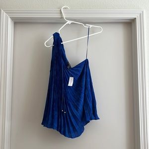 NWT Banana Republic Size Small Blue One Shoulder Top